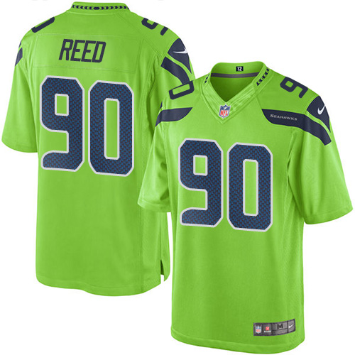 Youth Elite Jarran Reed Nike Jersey Green - #90 Rush NFL Seattle Seahawks